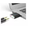 Vention USB zewnętrzna karta dźwiękowa czarna metalowa