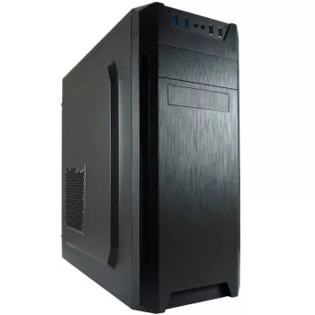 LC Power Classic 7040B - MDT - ATX - bez zasilacza - Czarny, szczotkowane aluminium / Czarny - USB/Audio