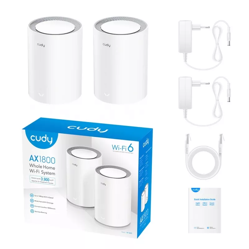 System mesh Cudy AX1800 dwupasmowy 2,4 GHz 5 GHz Wi-Fi 6