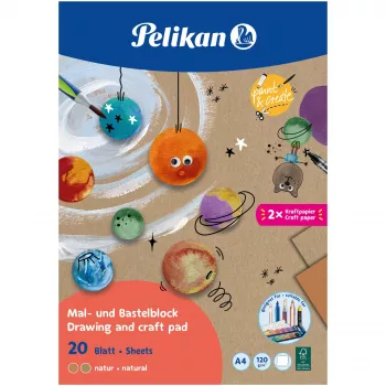 Pelikan Zeichen-and Bastelblock A4.120g/m 20 arkuszy Nat. FSC (102360)
