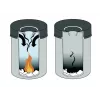 Waste Container Round Steel Czarny Durable 330601