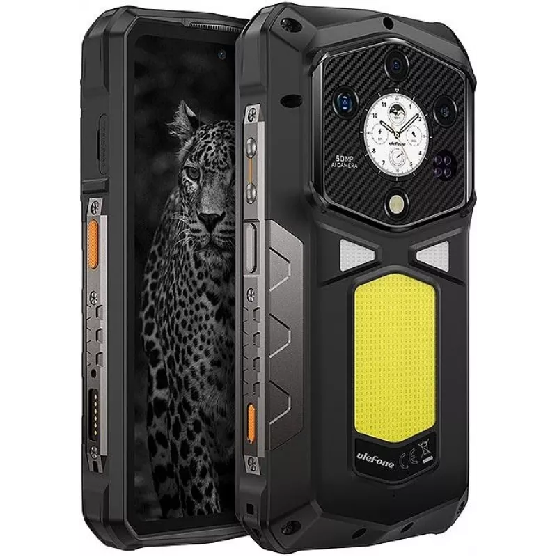 Wytrzymały smartfon UleFone Armor 29 Ultra — 6,67-calowy wyświetlacz FHD+, MediaTek Dimensity 9300+, 16 GB RAM, 5G, Dual SIM, bateria 21 200 mAh, czarny