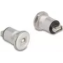 DeLOCK 88194 Gniazdko Typ B + USB Typ A Czarny Srebrny