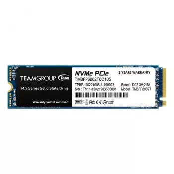 Team Group MP33 - SSD - 2TB - Wewnętrzny - M.2 2280 - PCIe 3.0 x4 (NVMe) - Czarny (TM8FP6002T0C101)