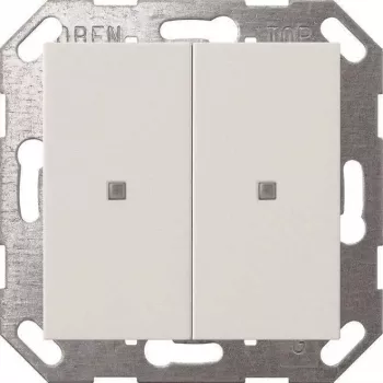 Przełącznik kołyskowy ścienny Gira Taster Wippe KNX 2-krotny, czysta biel (model 517303)