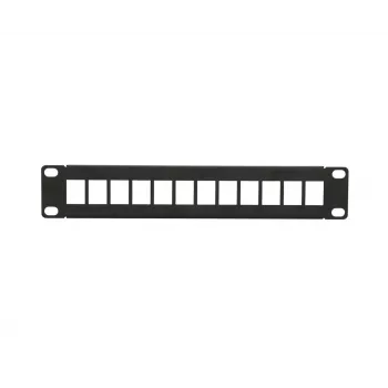 Patch panel Extralink 12-port UTP 10 cali, obudowa metalowa, czarny