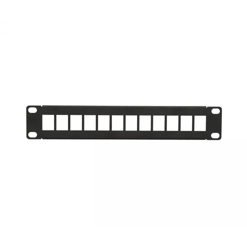 Patch panel Extralink 12-port UTP 10 cali, obudowa metalowa, czarny