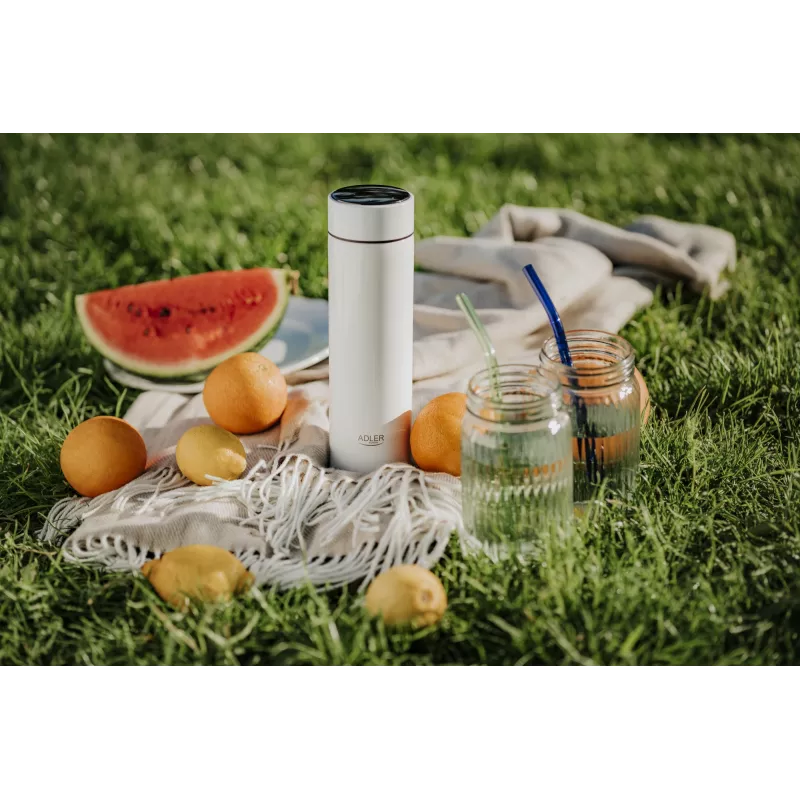 Adler | Termos | AD 4506w | Materiał Stal nierdzewna/Silikon | Biały