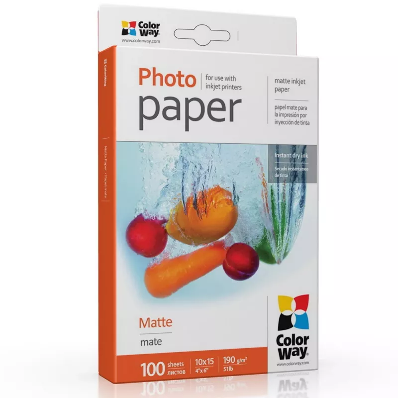 ColorWay - fotopapir - mat - 100 ark -