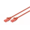 Kabel krosowy Digitus CAT 6 U/UTP LSZH 1m Czerwony