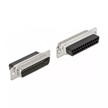 D-Sub 25-pinowy wtyk męski z zaciskiem do 2x żeńskie gniazdo RJ45 DeLOCK 66833