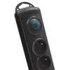 Listwa przeciwprzepięciowa Qoltec 50113 Czarny 8 gniazd AC 230 V 1,8 m