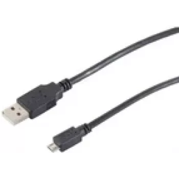 Kabel USB S/CONN 77185-HQ 5m USB 2.0 A na Micro-USB B, czarny