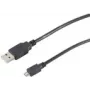 Kabel USB S/CONN 77185-HQ 5m USB 2.0 A na Micro-USB B, czarny