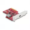 Karta DeLOCK PCI Express x4 USB 10 Gb/s Typ-C Typ-A Niskoprofilowa