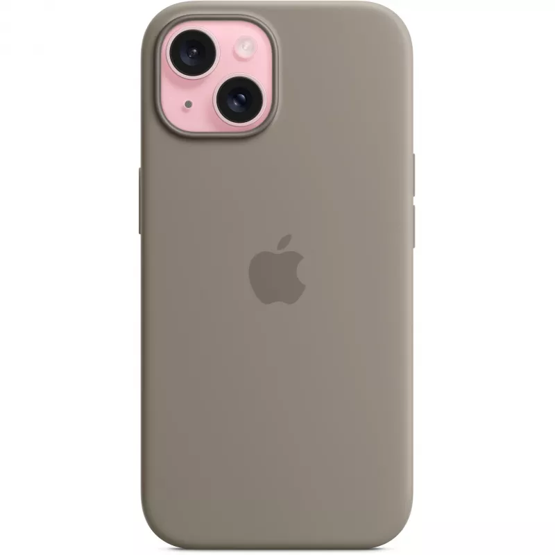 Silikonowe etui z MagSafe do iPhone 15 - clay