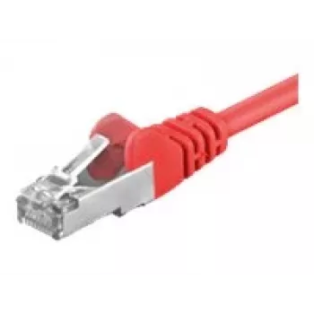 Kabel krosowy Wentronic Goobay CAT 5e, F/UTP, czerwony, 2 m - mieszanka miedzi CCA (50152)