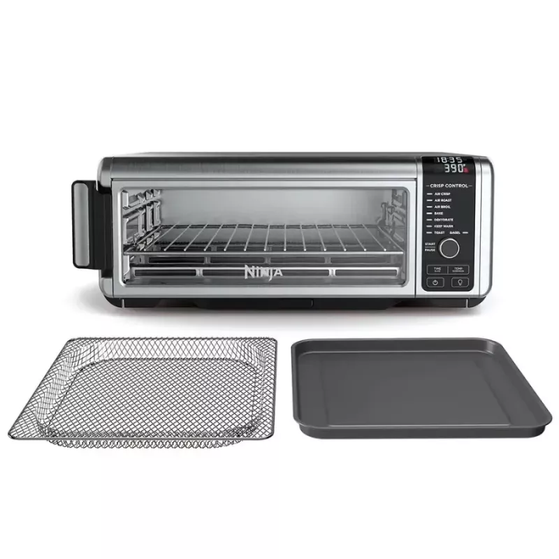 Ninja SP101 Pojedynczy 10 l Wolnostojąca frytkownica powietrzna 2400 W Czarny, Stal nierdzewna