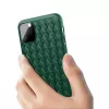 Ochronne miękkie etui Devia do iPhone 11 Pro Max z wzorem plecionki, zielone
