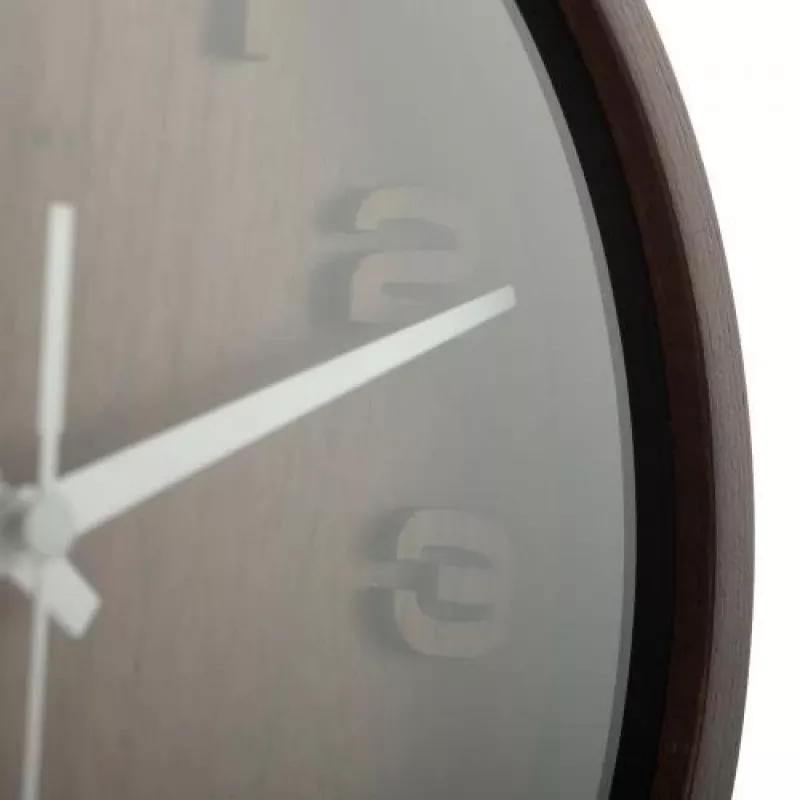 NeXtime zegar 5192gs Wood Wood Small, 22x20 cm, ścienny, drewno, szary