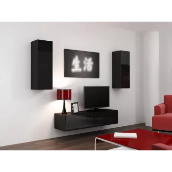 Cama stojak TV VIGO 140 30/140/40 czarny/czarny połysk