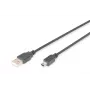 ASM AK-300108-018-S ASSMANN Kabel USB 2.0 HighSpeed Canon Typ USB A / miniUSB B (5pin) M (wtyk) 1,8m