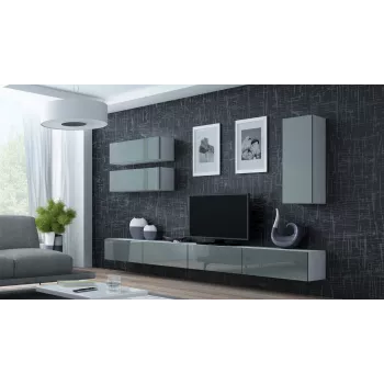 Cama Szafka VIGO 90 pełna 90/35/32 biały/szary połysk