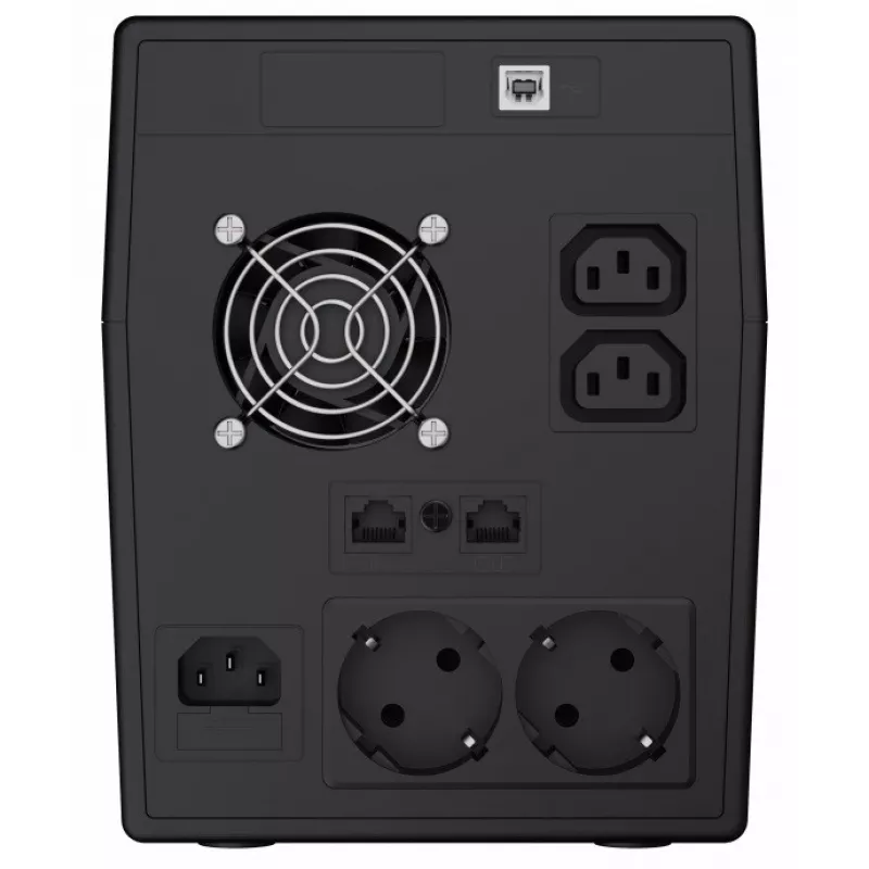 Zasilacz awaryjny UPS zielony Cell UPS09 — Line-Interactive 3 kVA / 1400 W, 230 V, LCD, Tower, 5 gniazd typu F