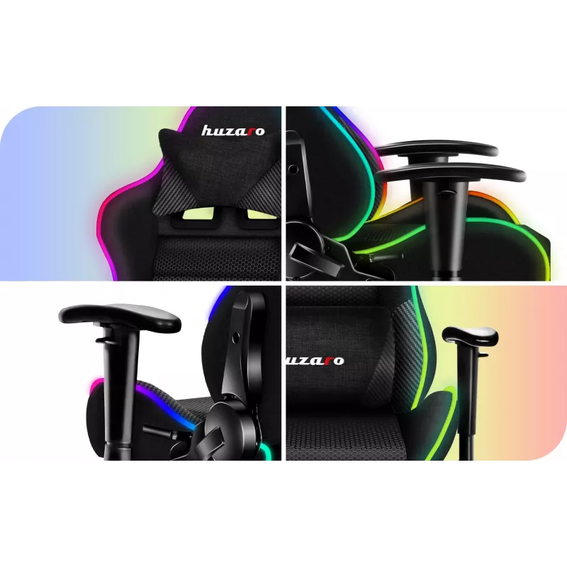 FOTEL GAMINGOWY DLA DZIECKA HUZARO RANGER 6.0 RGB MESH