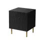 Komplet 2 szafek nocnych cama meble JUNGLE — 53,5×40,5×44 cm, czarny mat MDF/płyta wiórowa, złote nogi