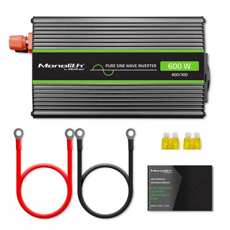 Qoltec Monolith zasilacz samochodowa 600 W Czarny