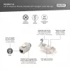 Moduł Keystone DIGITUS CAT 6A ekranowany z inteligentnym zarządcą kabla, płaski RJ-45, 14,5×34,5×21 mm — 12 szt.