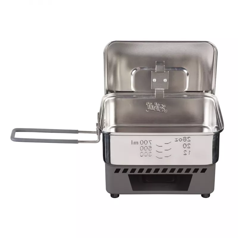 Zestaw naczyń kempingowych ESBIT CS1100ST — aluminium i stal nierdzewna, 1,1 L, 659 g, Czarny/Srebrny