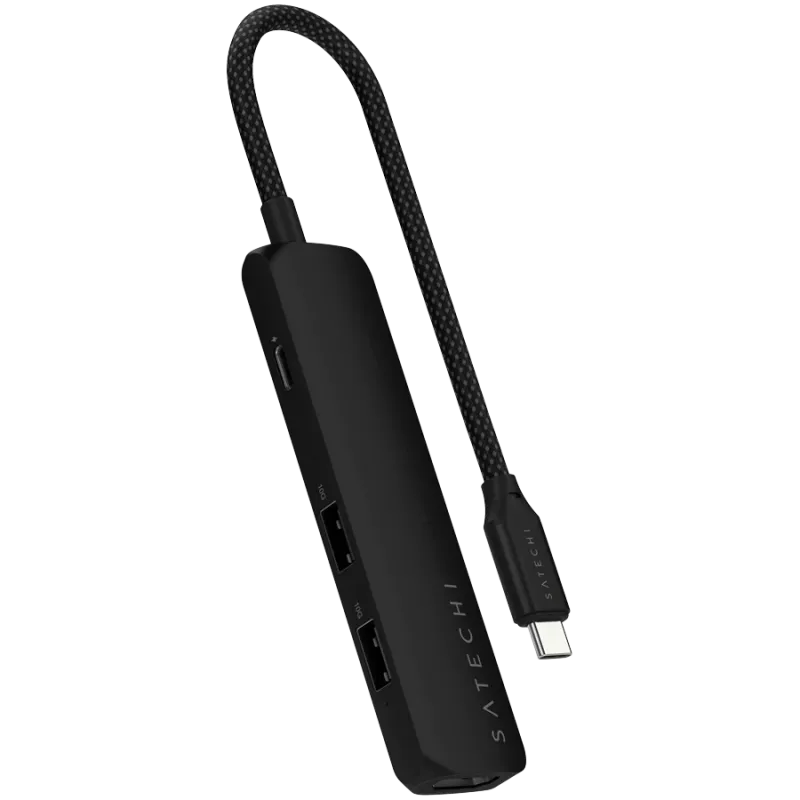 Satechi ST-P4SK koncentrator interfejsów USB Type-C 10000 Mbit/s Czarny