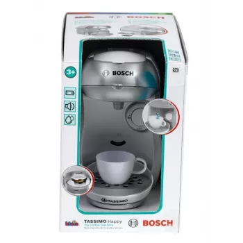 Ekspres do kawy KLEIN Bosch Tassimo 9231 – zabawkowy ekspres do kawy, srebrny, zabawa w role dla dzieci