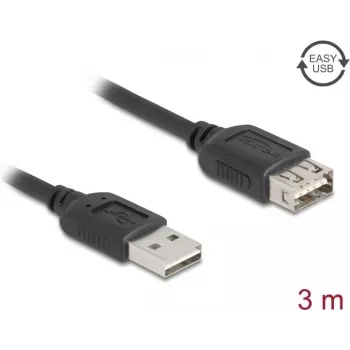 Kabel USB 2.0 DELOCK 81514 — USB A do USB A, 3 m, czarny