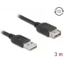 Kabel USB 2.0 DELOCK 81514 — USB A do USB A, 3 m, czarny