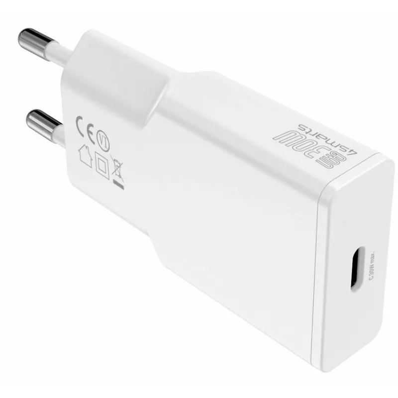 Ładowarka sieciowa 4smarts 541124 Smartfon Biała AC Szybkie ładowanie