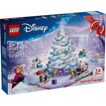 Zabawka konstrukcyjna LEGO Disney Kraina Lodu Kalendarz Adwentowy 2025 zestaw 43273 — 231 elementów, 4 minifigurki, wiek 5+
