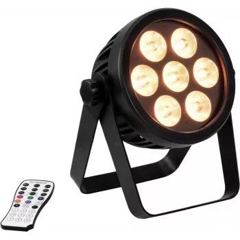 Reflektor LED EUROLITE 4C-7 Silent cienki 7 W RGB — kompaktowe oświetlenie sceniczne/ambientowe