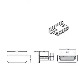 Osłona bezpieczeństwa gniazda HDMI mini-C DeLOCK 64028