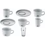 Porcelanowe filiżanki do kawy MELITTA M-Cups 0,2 L, wysokość 62 mm, białe — zestaw 6 szt.