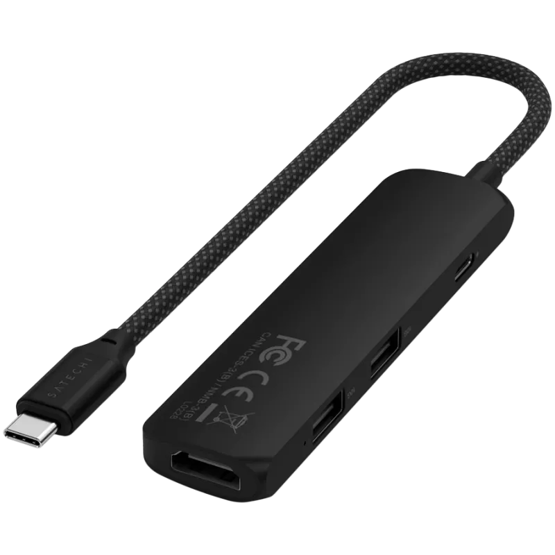 Satechi ST-P4SK koncentrator interfejsów USB Type-C 10000 Mbit/s Czarny
