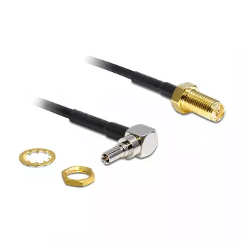 Kabel sygnałowy DeLOCK 88465 0,20 m złoty srebrny czarny