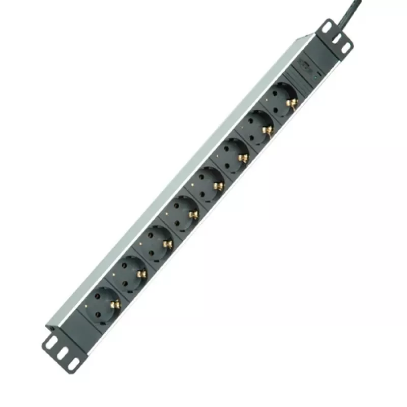 Listwa zasilająca ROLINE 19.07.1622 2m 8 gniazd AC Wewnętrzna Aluminium