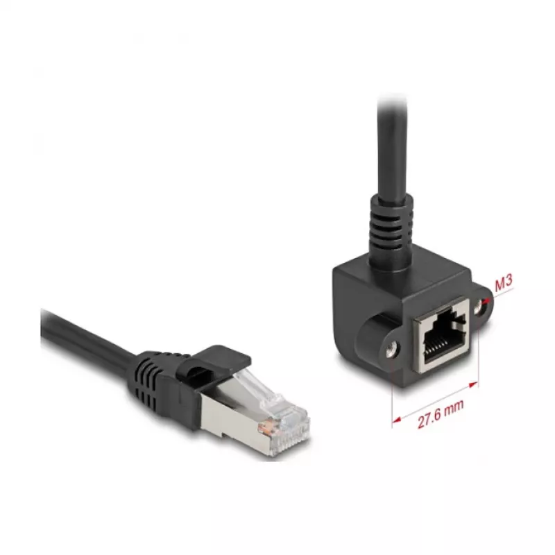 Kabel sieciowy DeLOCK 81041 RJ-45 Cat6 0,5 m Czarny