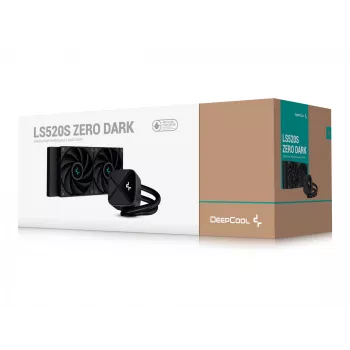 Zintegrowany układ chłodzenia cieczą DeepCool LS520S — wentylatory 120 mm, 500–2250 RPM, czarny, obsługuje LGA1700/AM5/TR4