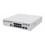 Zarządzalny przełącznik L3 MikroTik CRS310-8G+2S+IN — 8× 2.5G RJ-45, 2× SFP+, PoE, montaż w racku 1U, Biały