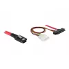 DeLOCK - Wewnętrzny kabel SAS (Serial Attached SCSI) - 4-torowy - 36 pin 4i Mini MultiLane - Wewnętrzne zasilanie, 4-pin, wewnętrzny SAS, 29-pin (SFF-8482) - 50 cm (83059)