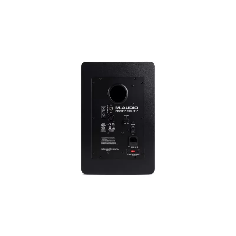 Aktywny monitor studyjny M‑Audio Forty Eighty, 80 W, 2‑drożny, 8-calowy woofer, 1,25-calowy tweeter, wejścia XLR/TRS, obudowa MDF